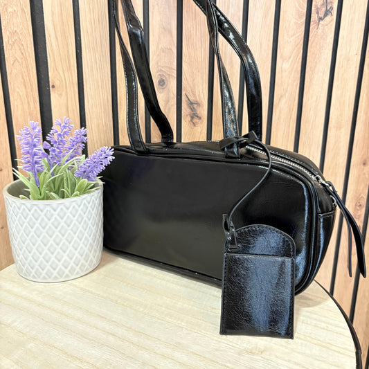 Bolso Negro Original Alargado con Gran Capacidad