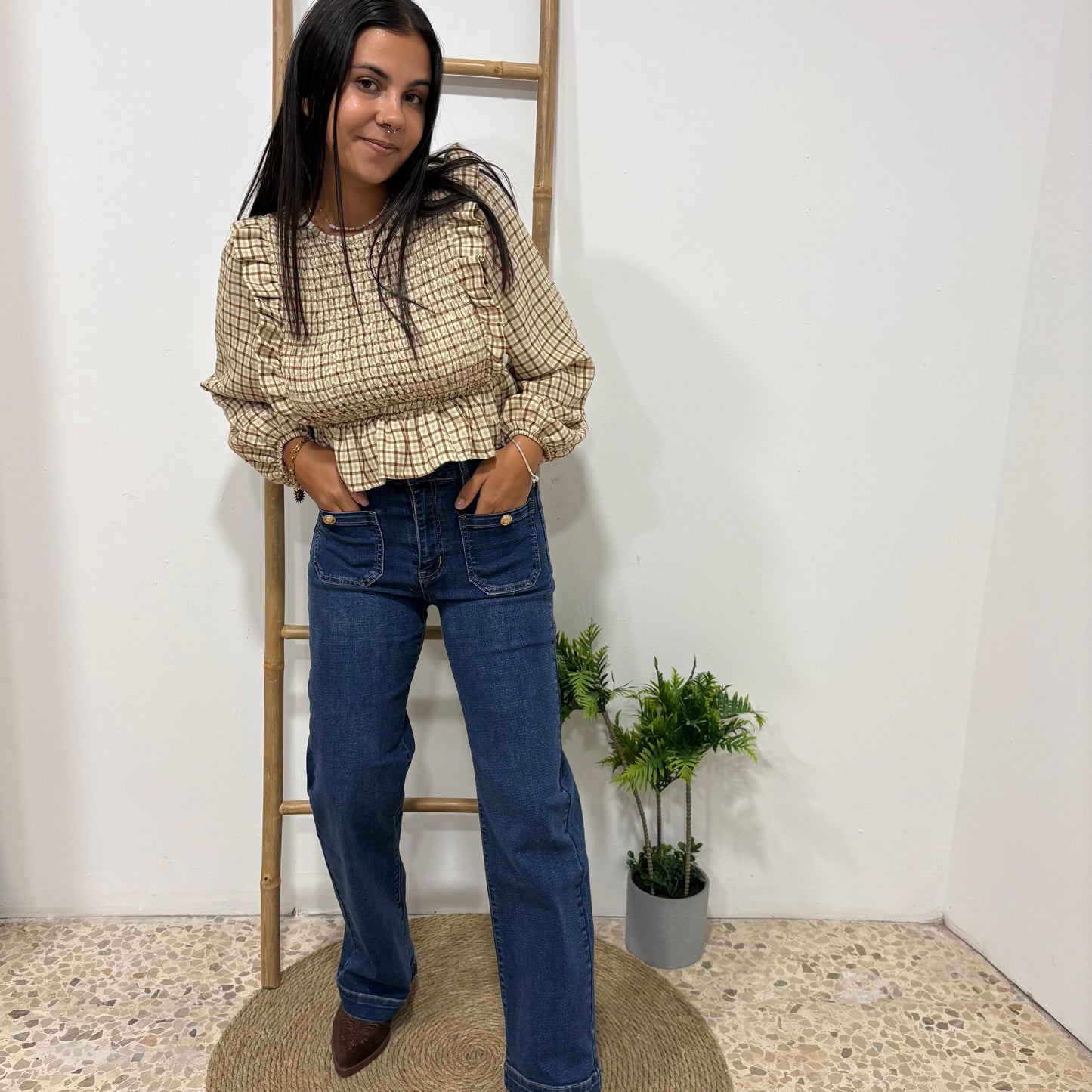 Camisa de Cuadros Corta