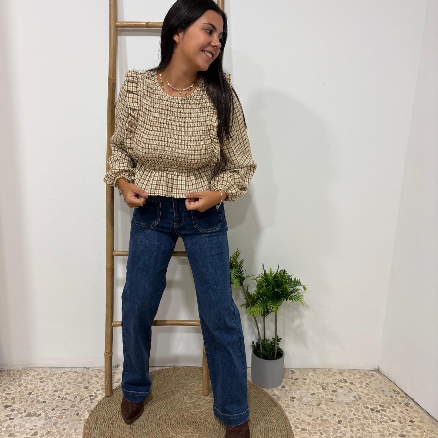 Camisa de Cuadros Corta