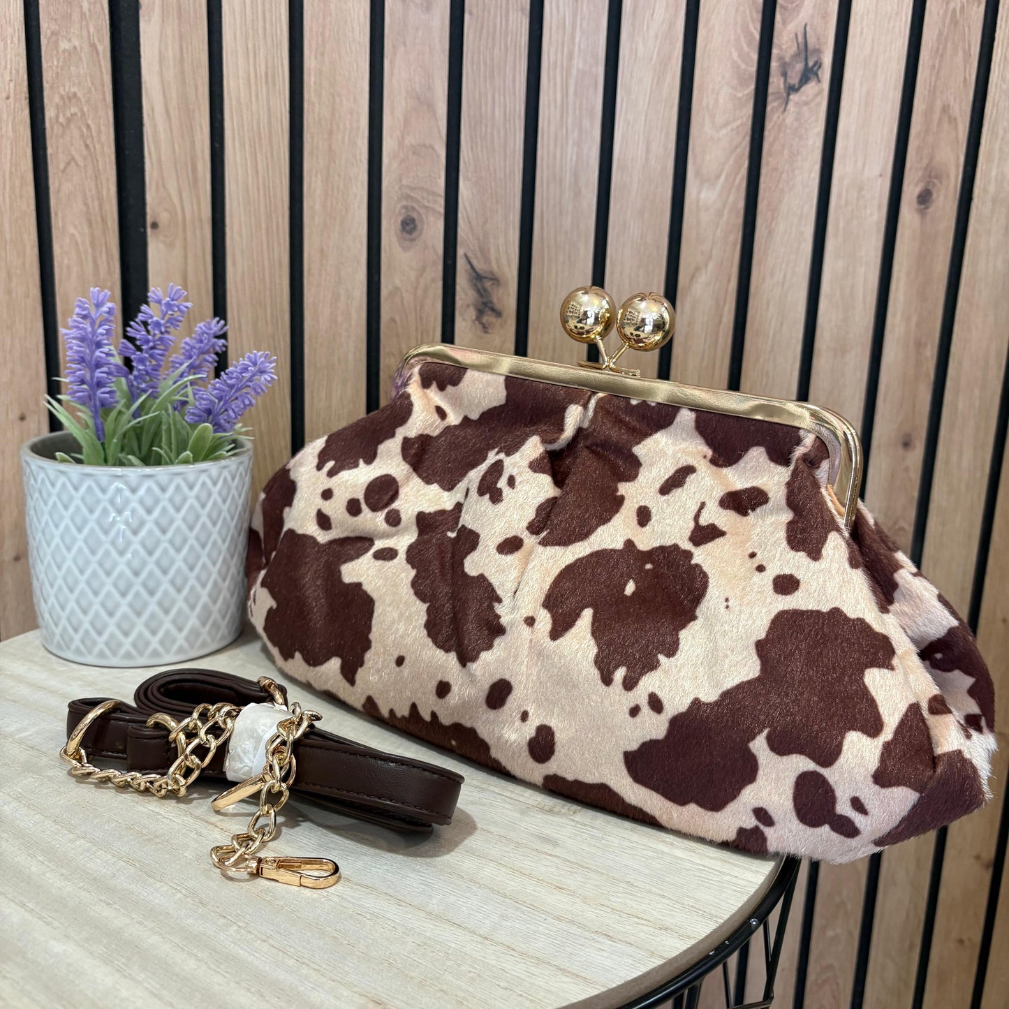 Cartera Animal Print de Vaca