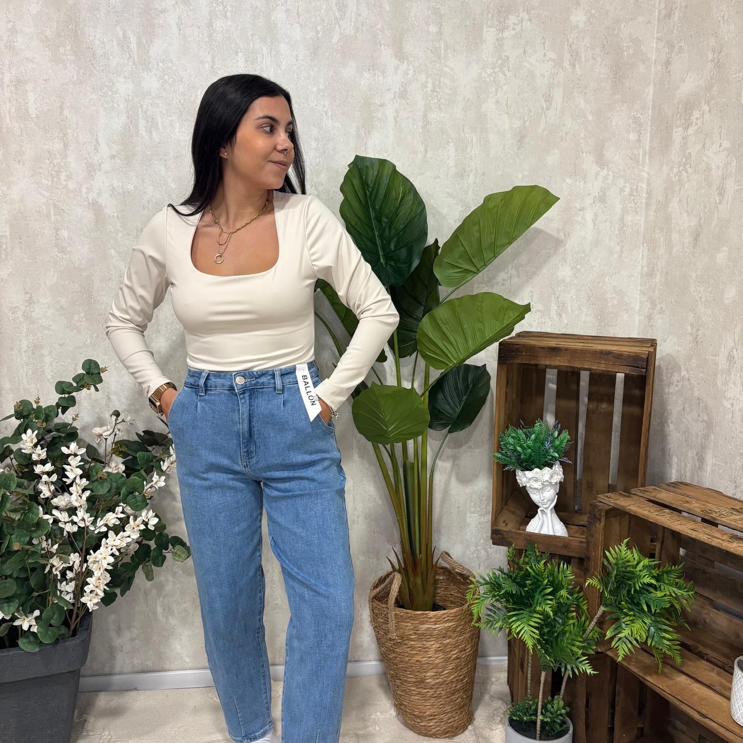 Body Licra fría Escote Cuadrado