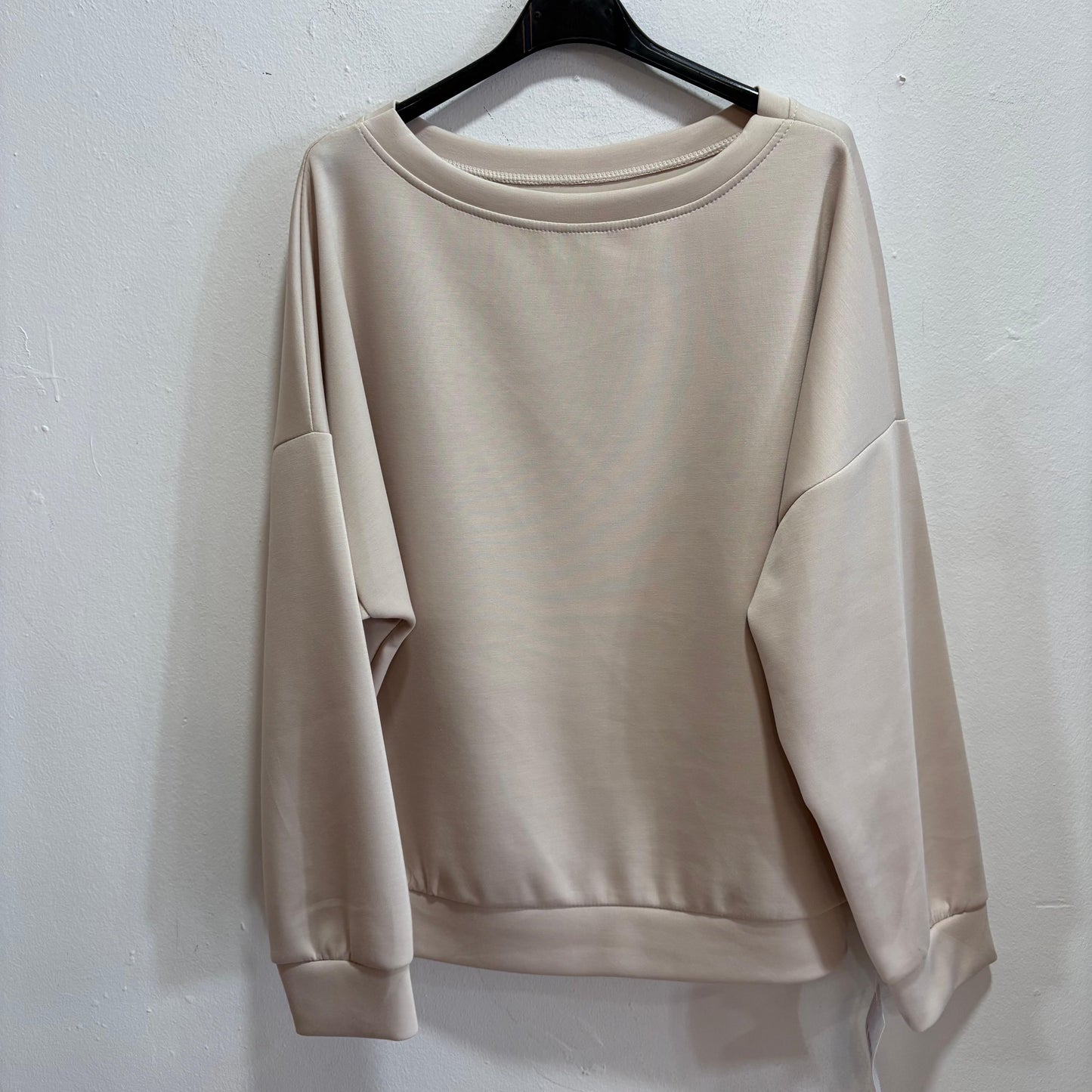 Sudadera de Algodón con Cuello Redondo