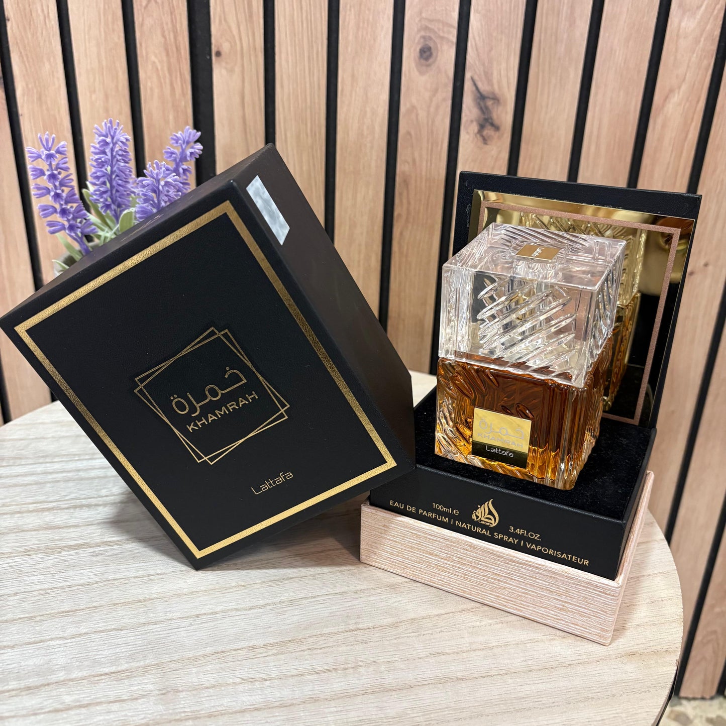 Khamrah de Lattafa – Eau de Parfum Unisex 100 ml | Especiado Gourmand Árabe Original