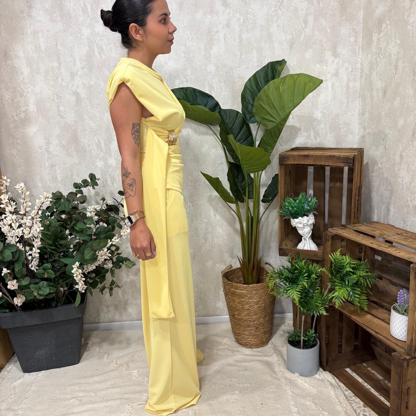 Conjunto Amarillo Piedra