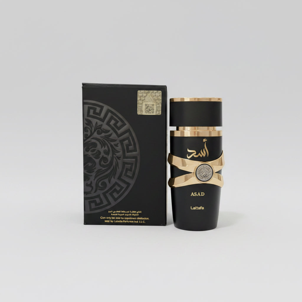 Asad de Lattafa Eau de Parfum 100 ml – Fragancia Ámbar-Especiada Masculina Original – Cosmética para mujer | Mayshop