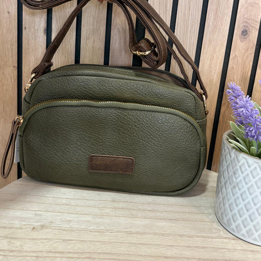 Bolso de piel verde