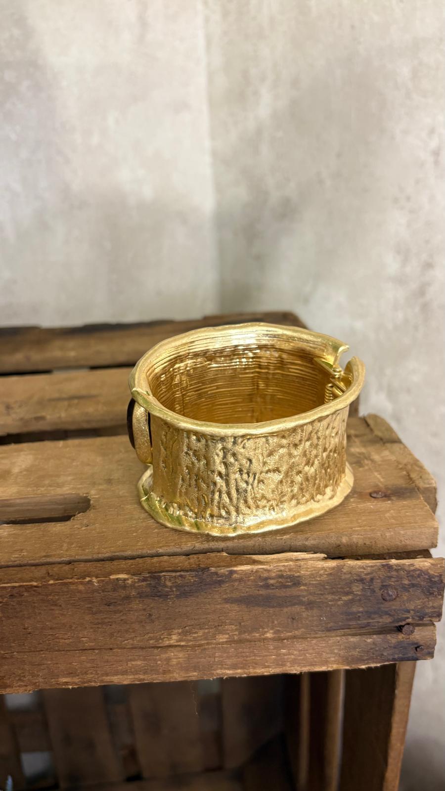 Brazalete Perla Marrón