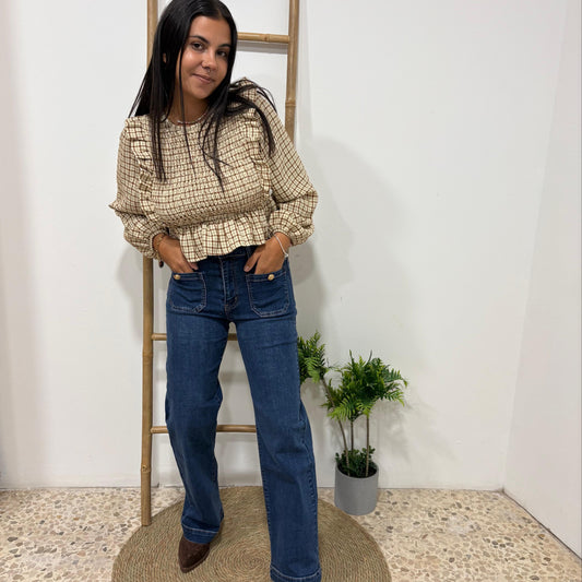 Camisa de Cuadros Corta