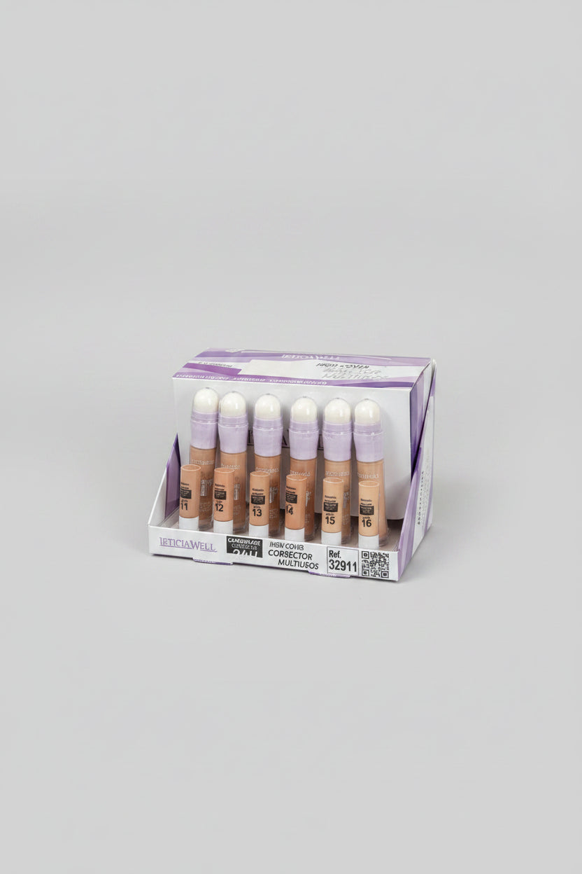Corrector de Maquillaje con Esponja – Alta Cobertura