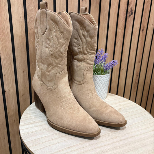 Bota Cowboy Beige