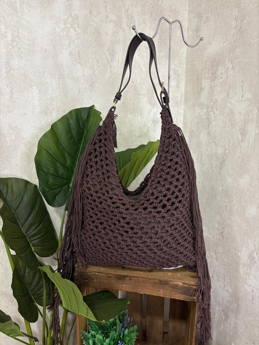 Bolso Crochet Flecos