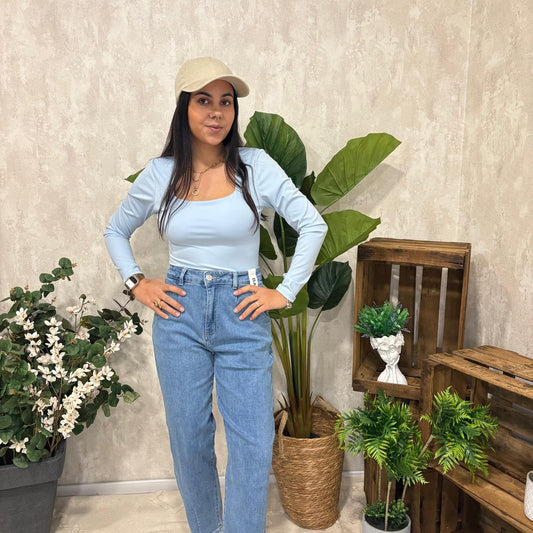 Body Licra fría Escote Cuadrado