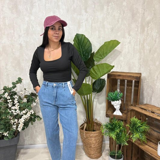 Body Licra fría Escote Cuadrado