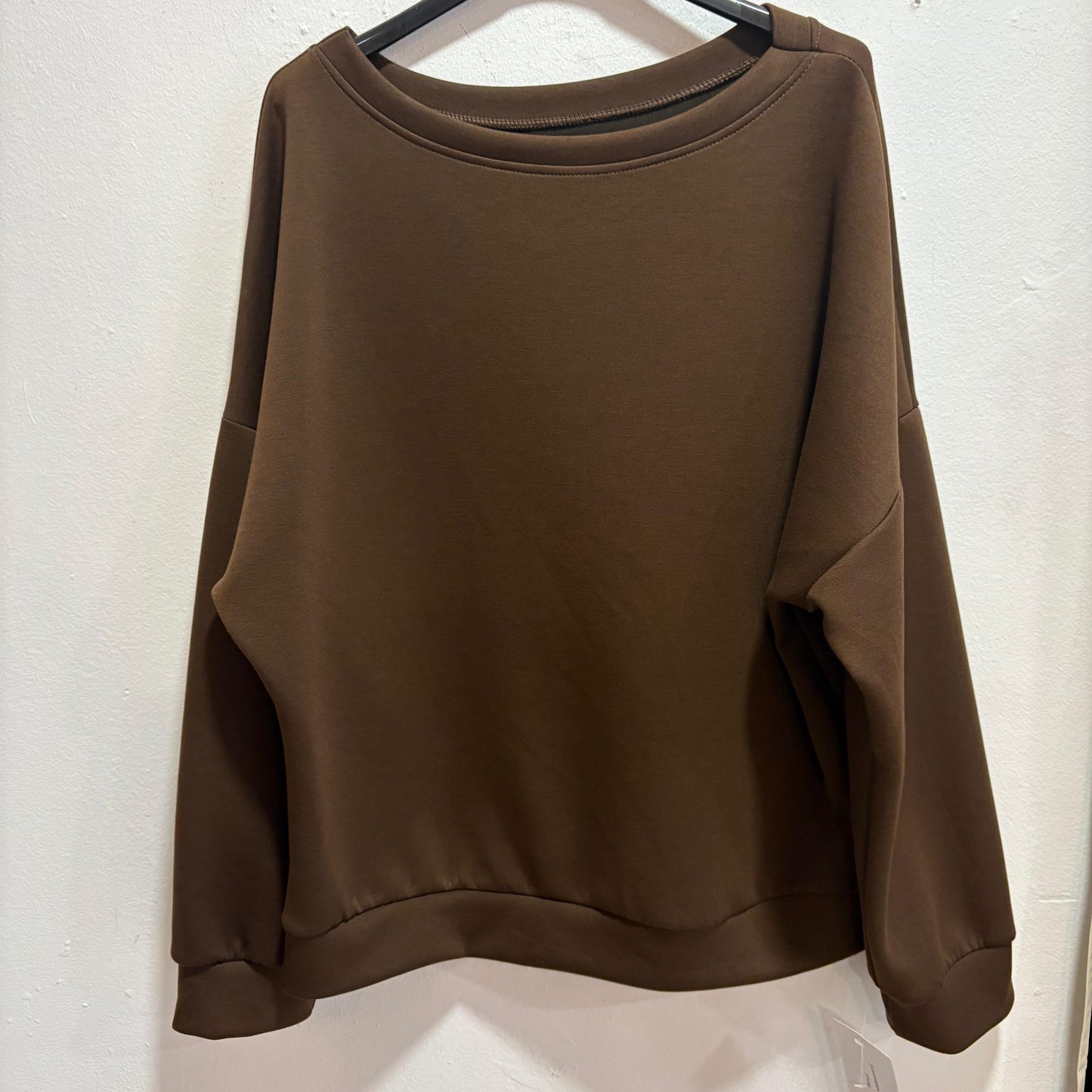 Sudadera de Algodón con Cuello Redondo