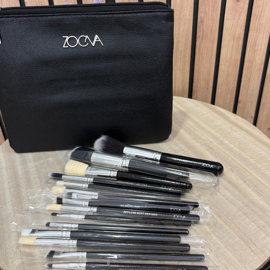 Neceser con Set Completo de Brochas de Maquillaje