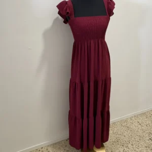 vestido tirante volante